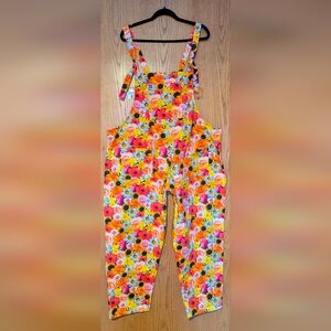 Lucy and Yak floral overalls, size 18